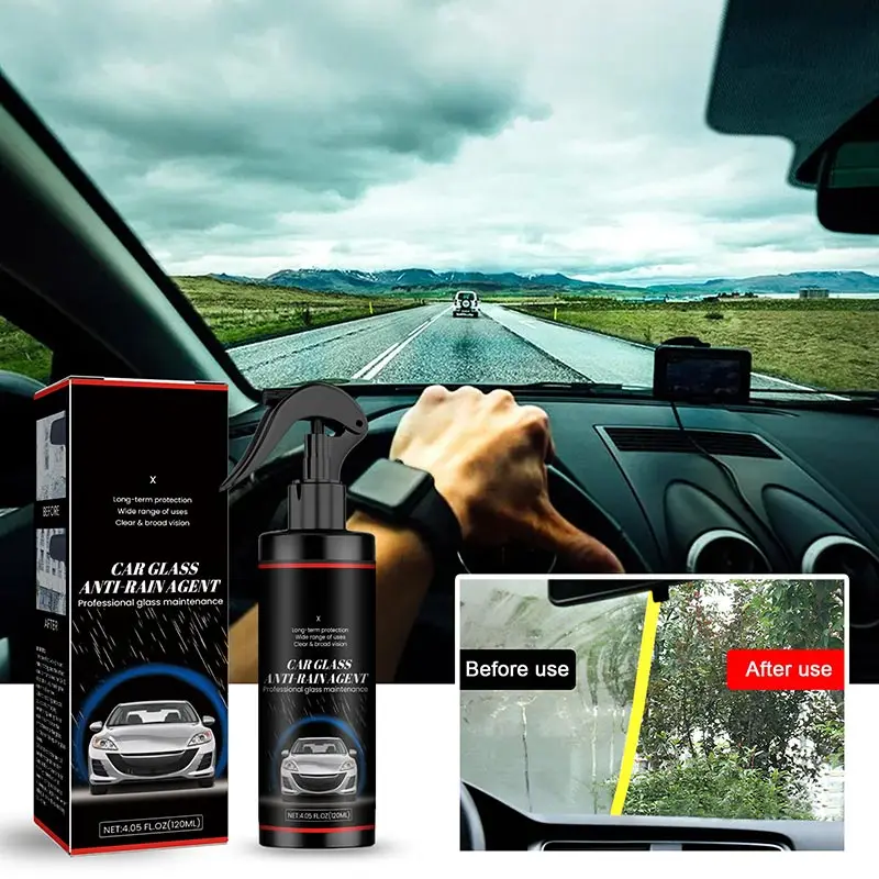 

1pcs 120ml Car Glass Rainproof Spray Water-repellent Coating Agent Automotive Windshield Wash Accessories