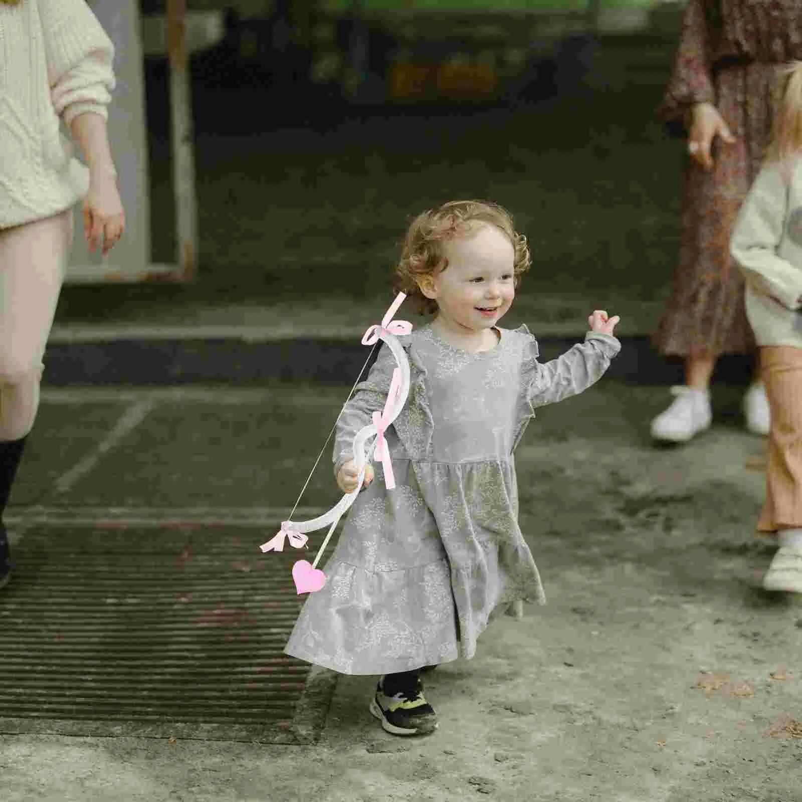 Стрела Купидона костюм на День Святого Валентина серебристо-розовые аксессуары