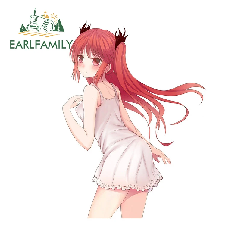 

EARLFAMILY 13 см x 9,4 см для автомобиля с двойным конским хвостом, оригинальная Водонепроницаемая виниловая наклейка на бампер с прикусом и царапи...