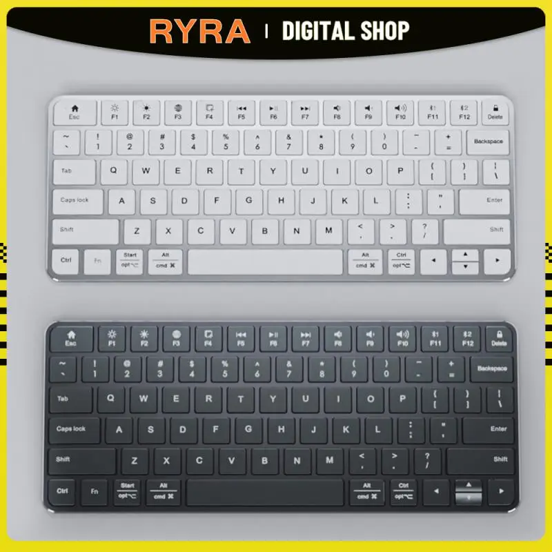 

Миниатюрная Беспроводная Bluetooth клавиатура RYRA, перезаряжаемая беспроводная клавиатура, подходит для ноутбука Apple Huawei, клавиатура для трех си...