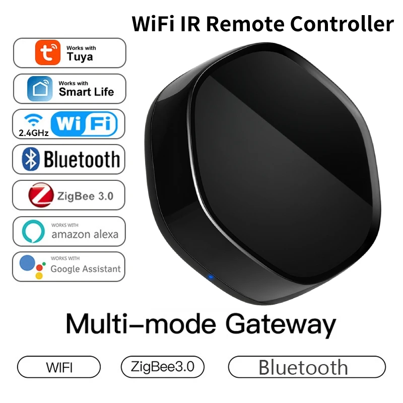 

Tuya ZigBee Multi-Mode Gateway Hub Smart Home WiFi IR Wireless Remote Controller Bluetooth Mesh Bridge for Alexa Google HomeKit