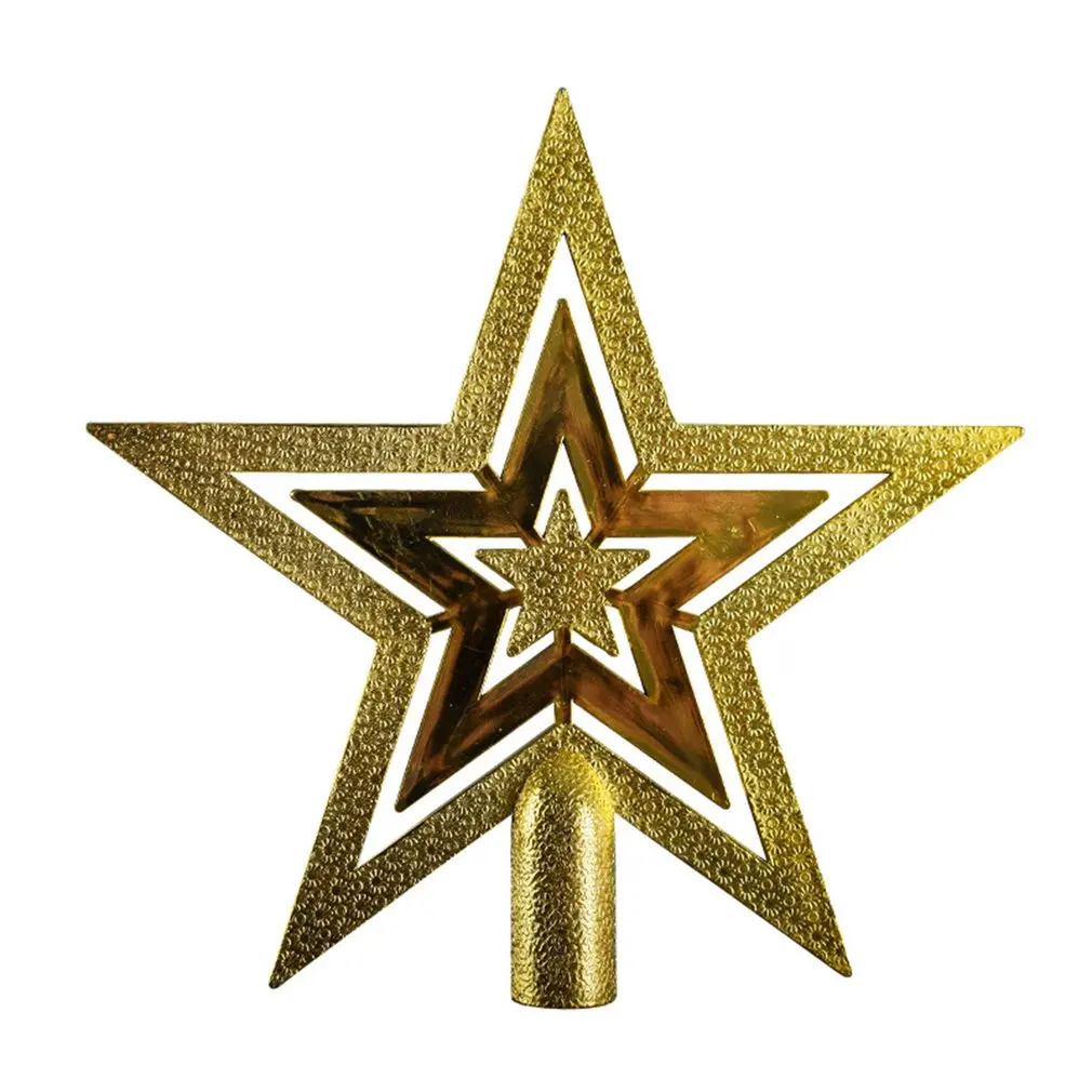 

Звезда на рождественскую елку, топовое украшение, звезда, Золотая пятиконечная звезда, украшение, рождественские украшения, реквизит, игруш...