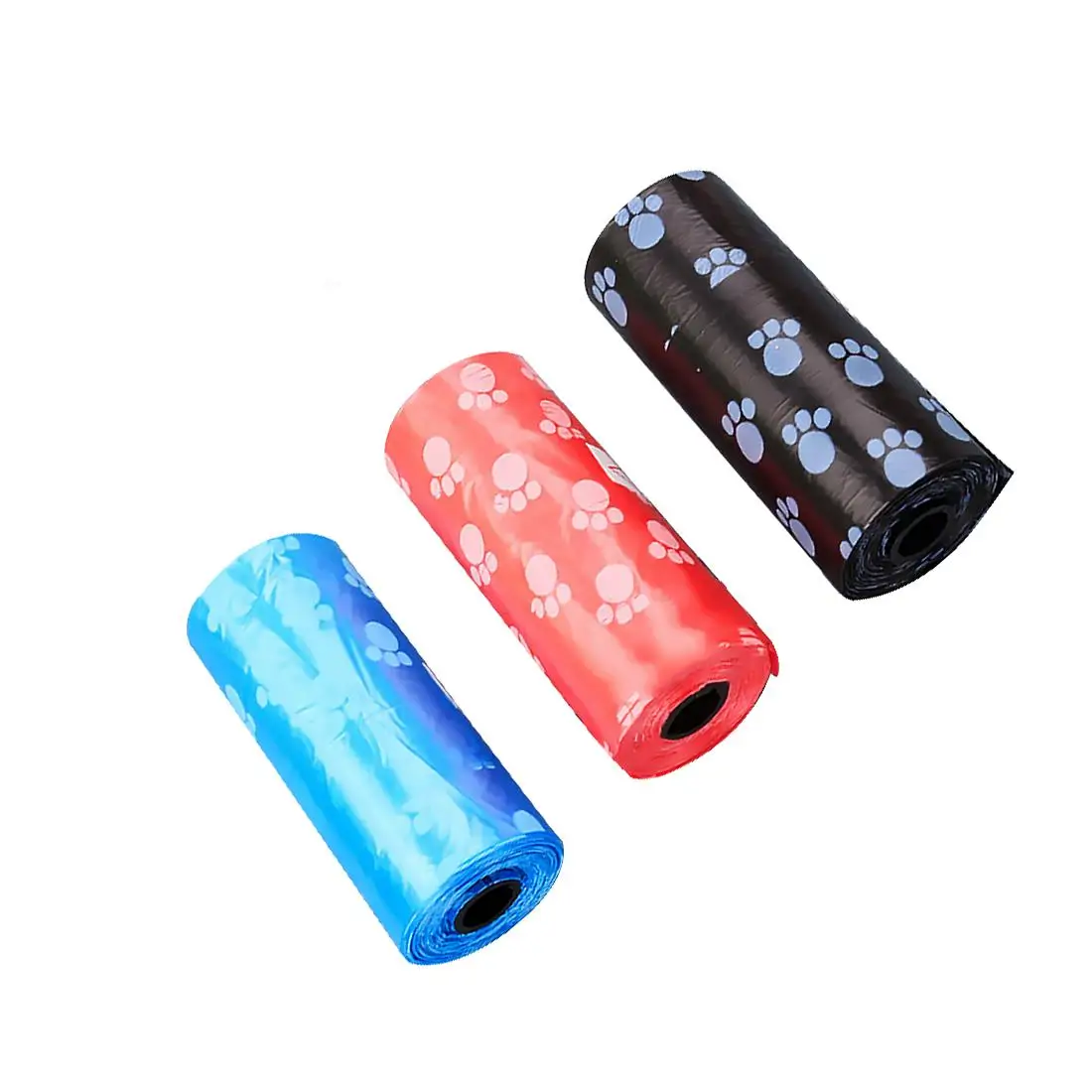 

10pcs/Roll Biodegradable Pet Dog Poop Bag Zero Waste Dog Pooper Bags Paw Doggy Litter Poop Bag Dispenser Pets Products For Dogs