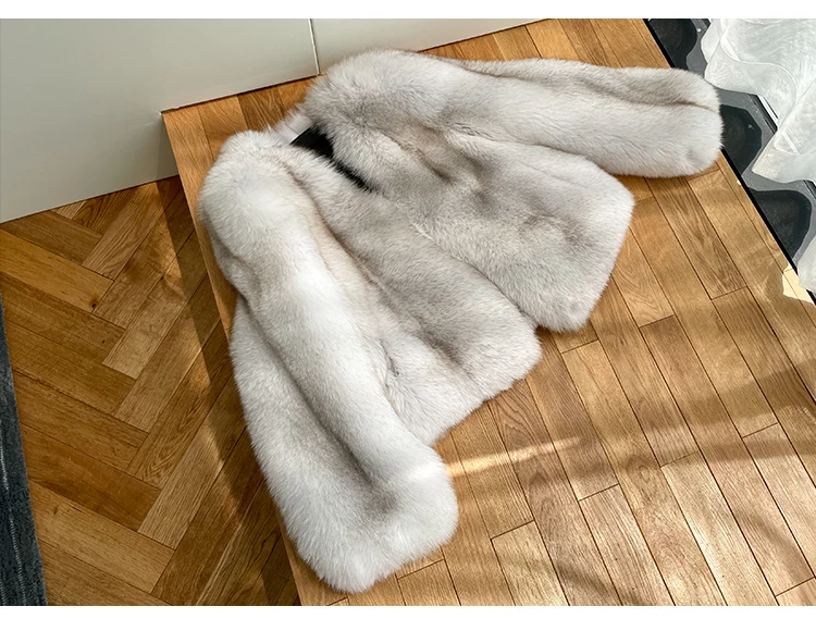 Luxury Real Fur Coat  Whole leather fox fur coat Winter Jacket Women Natural Fox Fur Thick Warm Outerwear Streetwear New Fashion