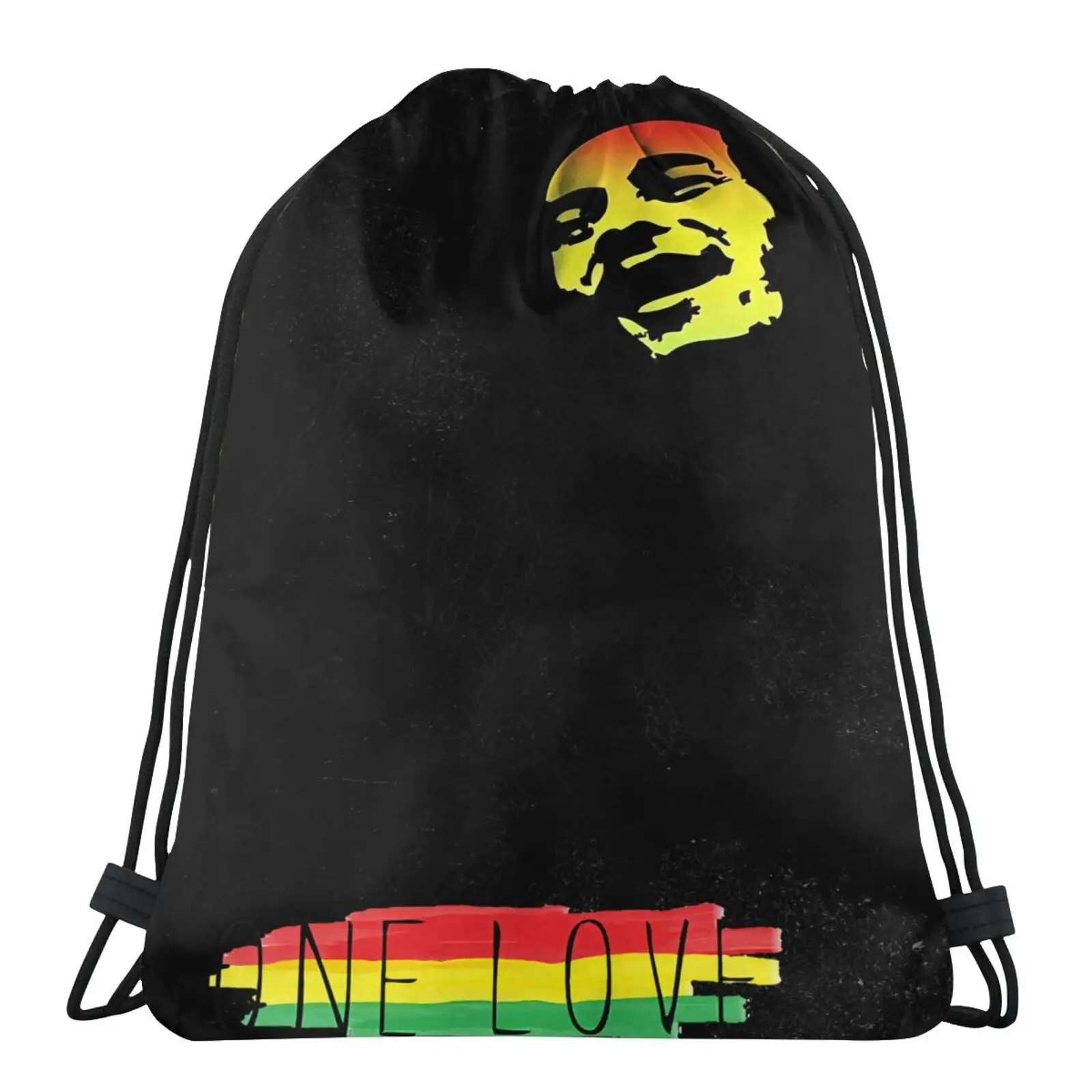 

Bob Marley One Love Jamaican Reggae Bag Backpack Fabric Woman Girls Bag Bag Woman Shopper With Anime Bags Fabric Bags Rope Bag