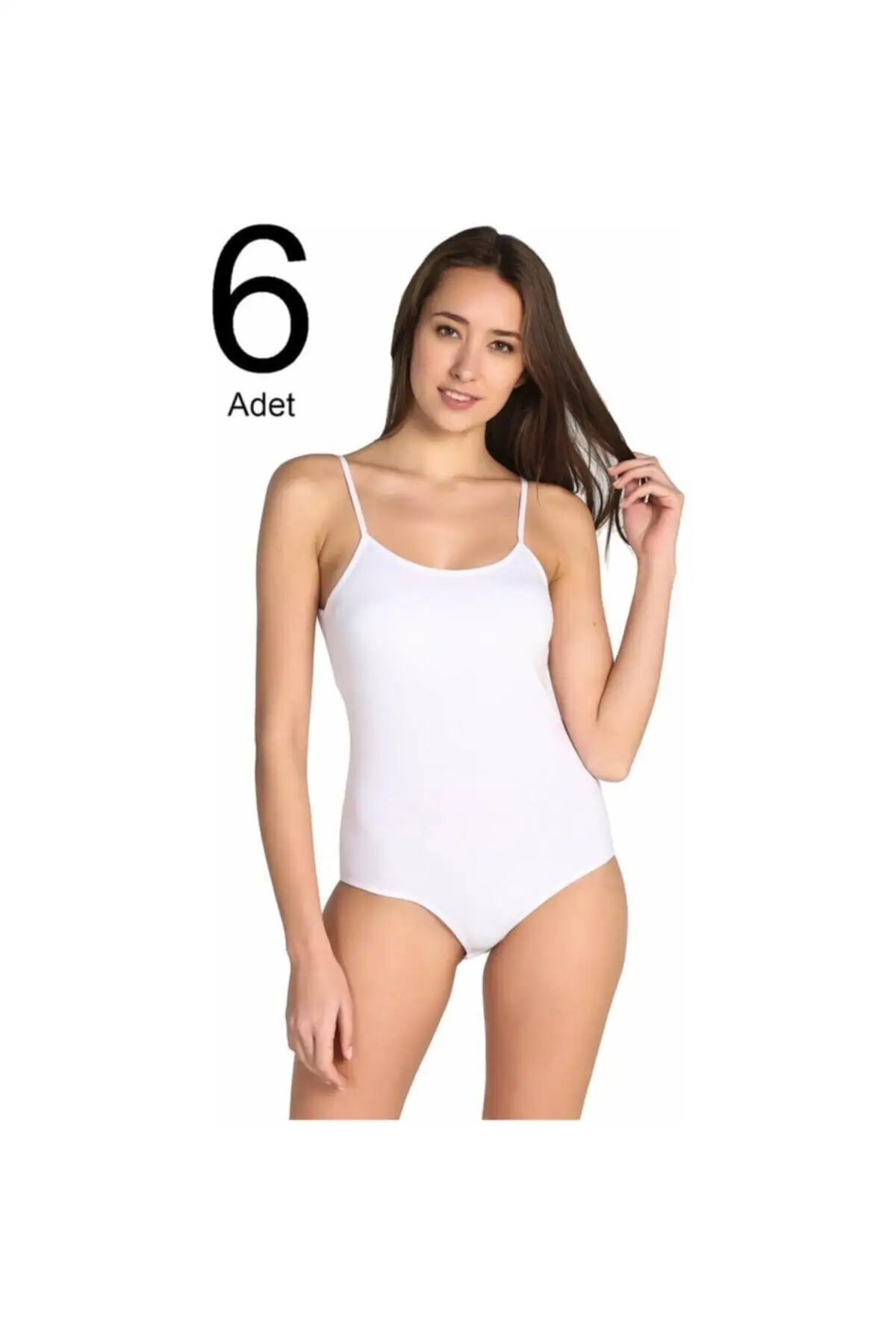 

Women's Bodysuit passion White 6 Pack Rope Strap Lycra Hook And Snap Rompers Jumpsuits shath Skinny Summer Streetwear