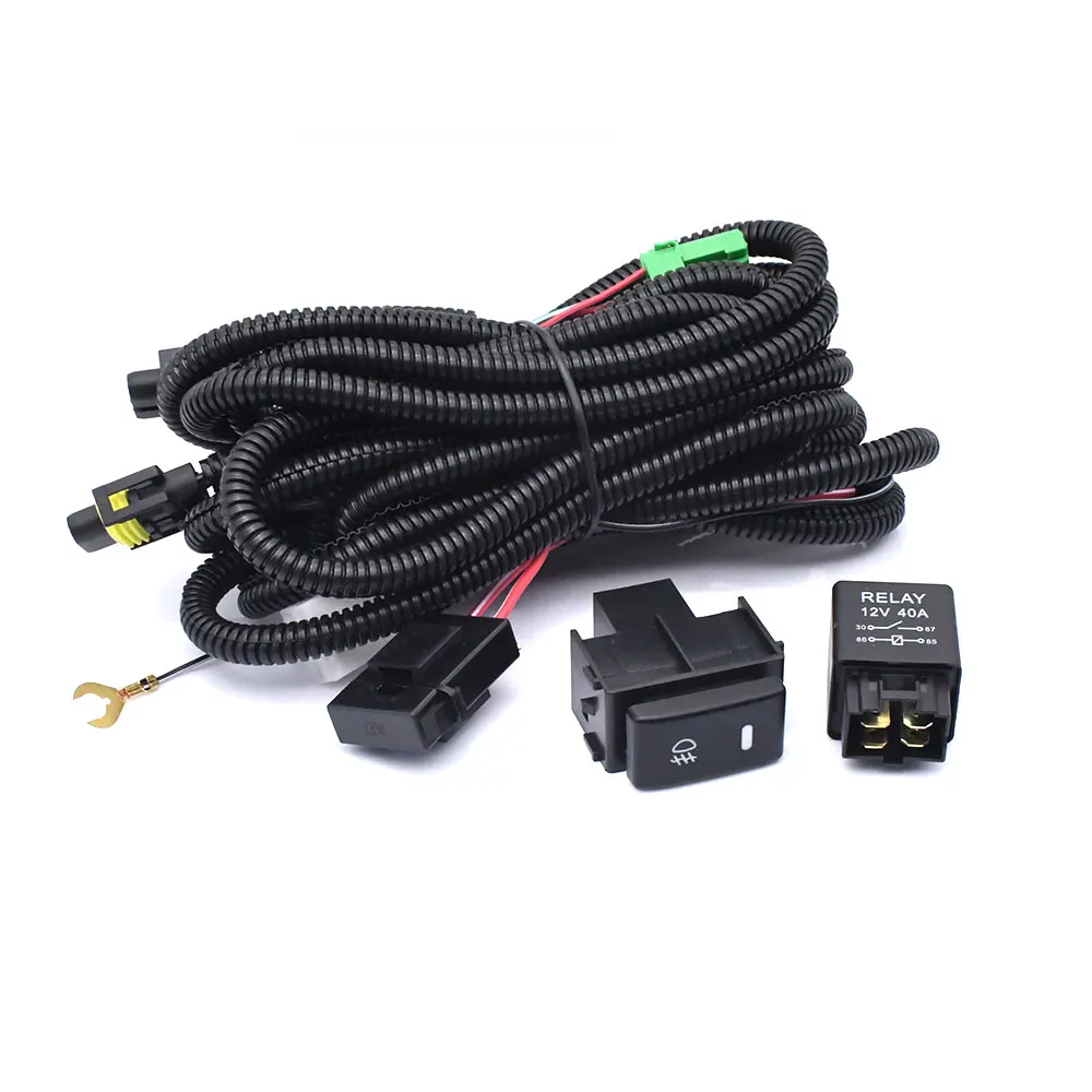 

H11 H8 H16, противотуманные лампы, жгут проводов, реле 12 в 40 А