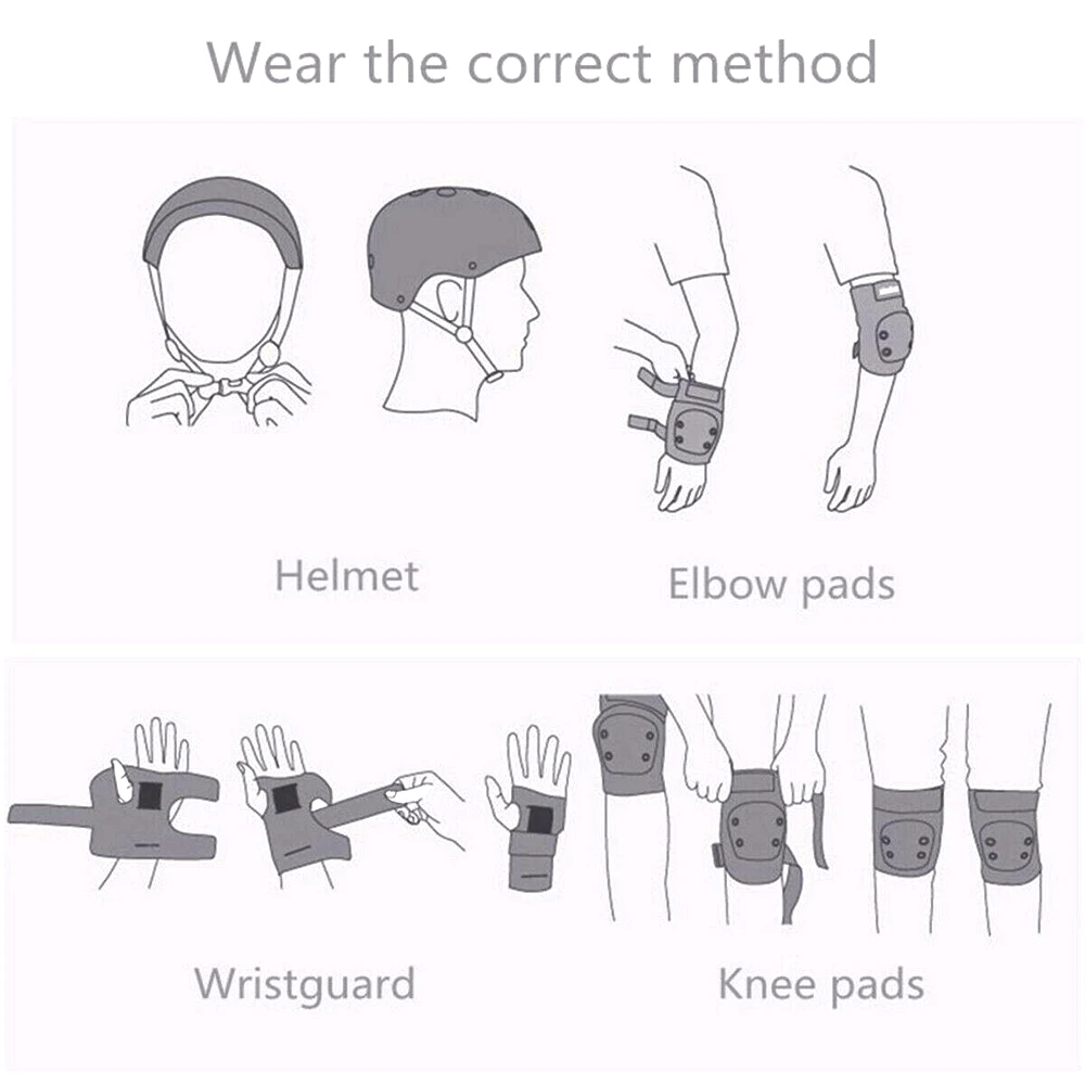 Детский шлем с комплектом спортивной одежды наколенники налокотники защита для