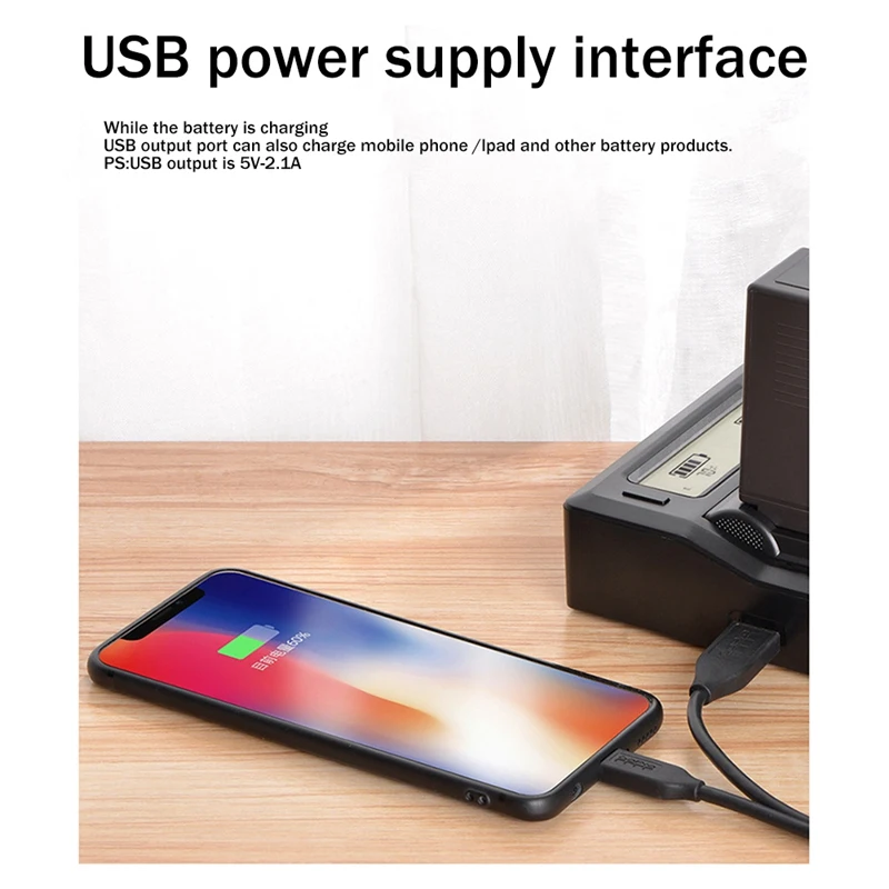 Зарядное устройство для камеры F970 NP-F770 F750 F550 F960 заполняющий светильник двойная