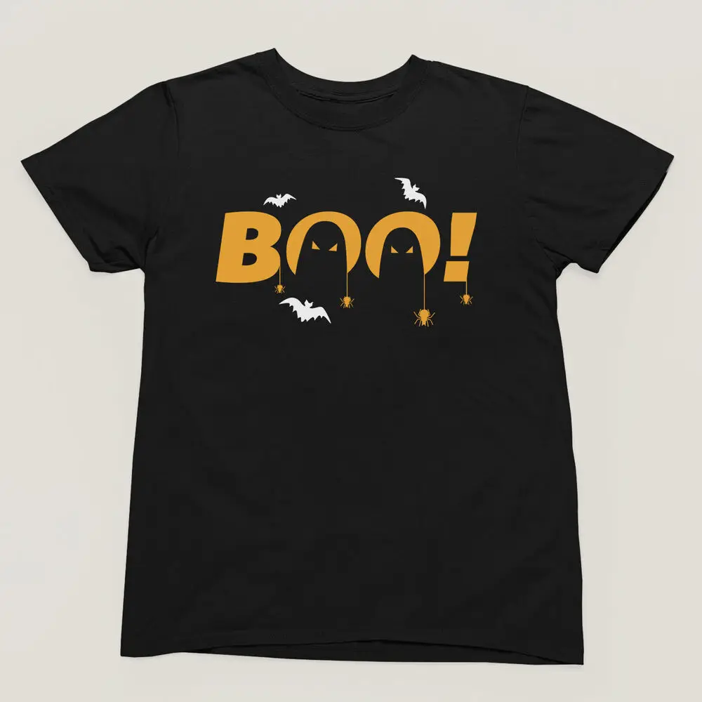 Футболка с рисунком Boo Bat на Хэллоуин — Жуткий праздничный дизайн мужская и