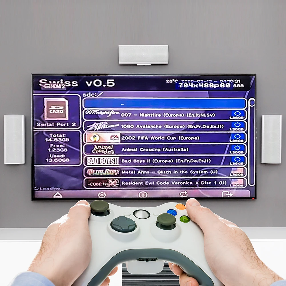 Адаптер SD2SP2 кардридер TF сменный Швейцарский диск загрузки мини DVD для NGC NTSC