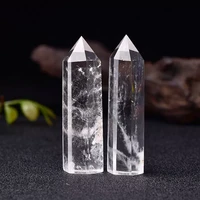 1pc natural crystal transparency quartz point healing stone hexagonal prisms 50 80mm obelisk wand reiki energy stone home decor