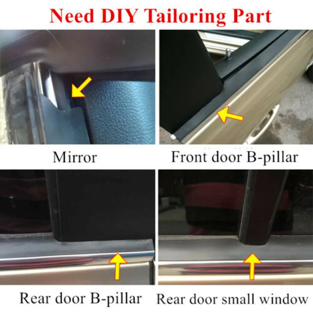 

Rubber Seal Strip Car Door Side Casement Trim Edge Abnormal Noise Weatherstrip 4M Car Accessories High-quality Window Seals