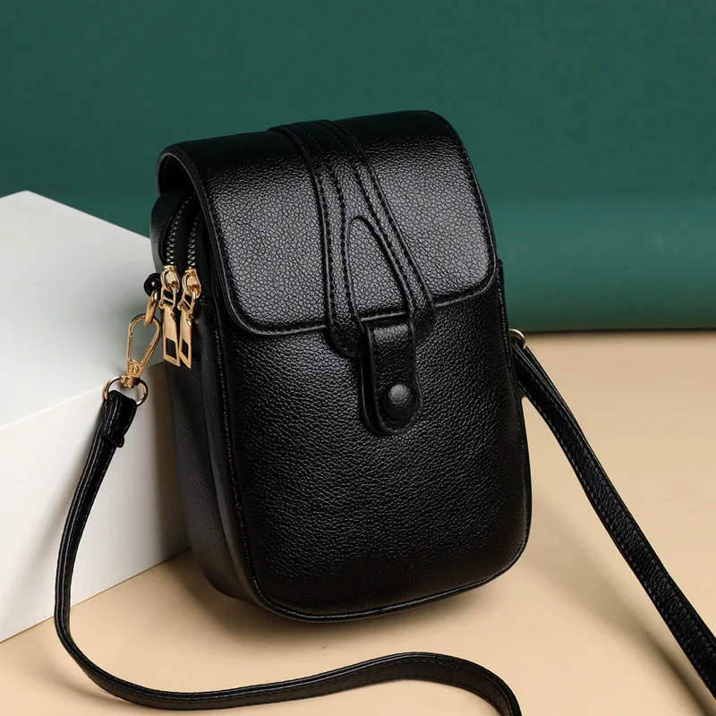 

Mini Crossbody Shoulder Bag Women High Quality Cell Phone Pocket Ladies Purse Clutch Fashion Leather Hasp Handbags Female