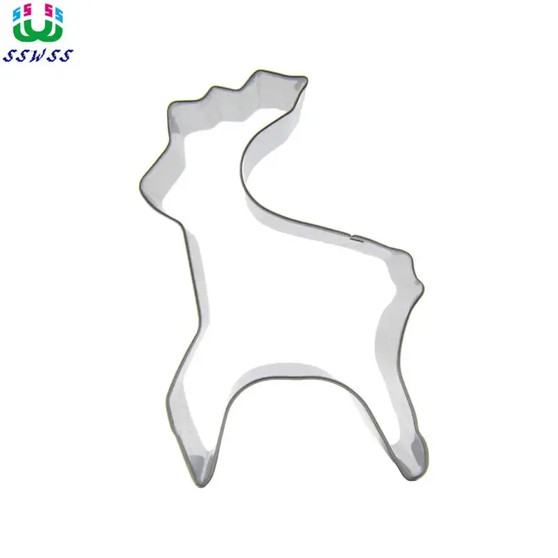 

Christmas Cake Cookie Biscuit Baking Molds,Santa Deer Shaped Cake Decorating Fondant Cutters Tools,Stainless Steel Mold