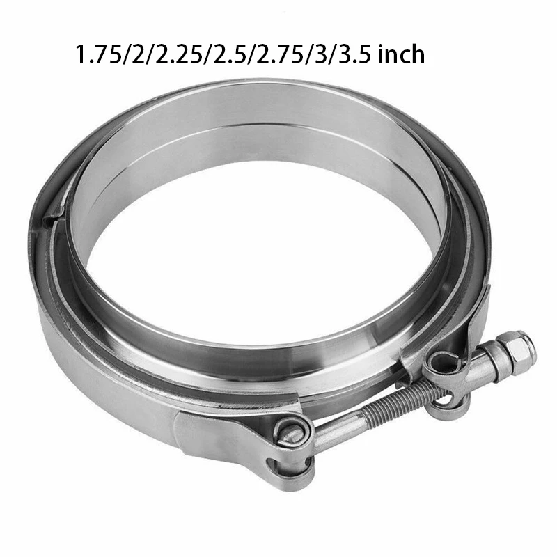 

1.75/2/2.25/2.5/2.75/3/3.5 inch Stainless Steel Universal Standard V Band Clamp Male Female Flange Exhaust Pipe Clamp Kit