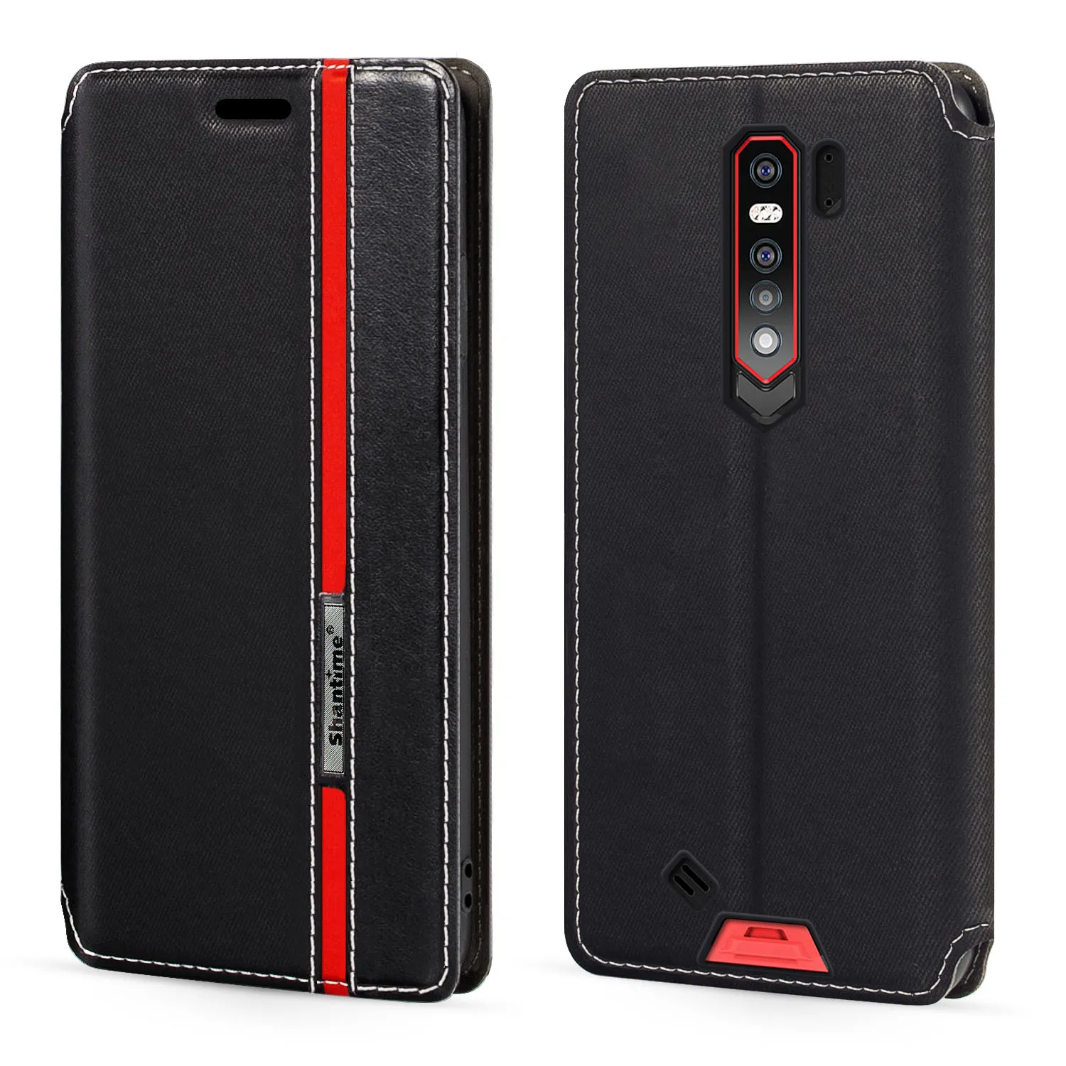 Модный разноцветный кожаный чехол-книжка с магнитной застежкой и отделением для