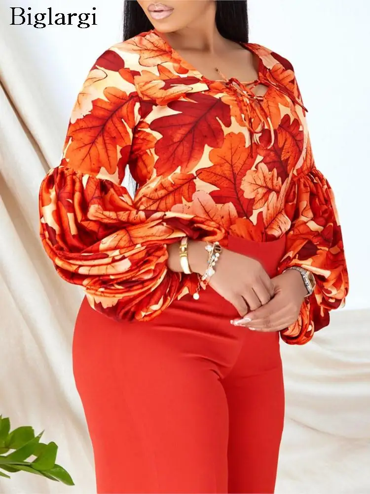 

Женский комплект из 2 предметов, Повседневная Блузка с длинными рукавами-фонариками и широкими штанинами, осень 2023