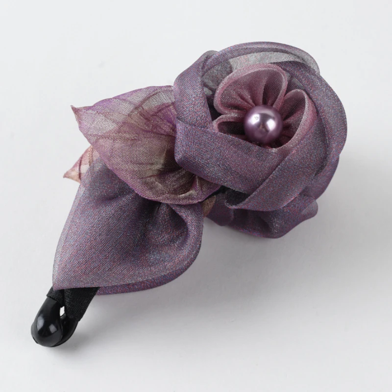 Новые Элегантные пряжи в Корейском стиле с цветочным дизайном и противоскользящим захватом для кудрявых хвостов и хвостов, аксессуары, щипцы для волос