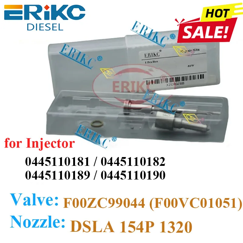 0445110189 0445110190 Ремкомплекты форсунок Common Rail DSLA154P1320 Vlve F00VC01051 для 0445110181 0445110182 6110701687