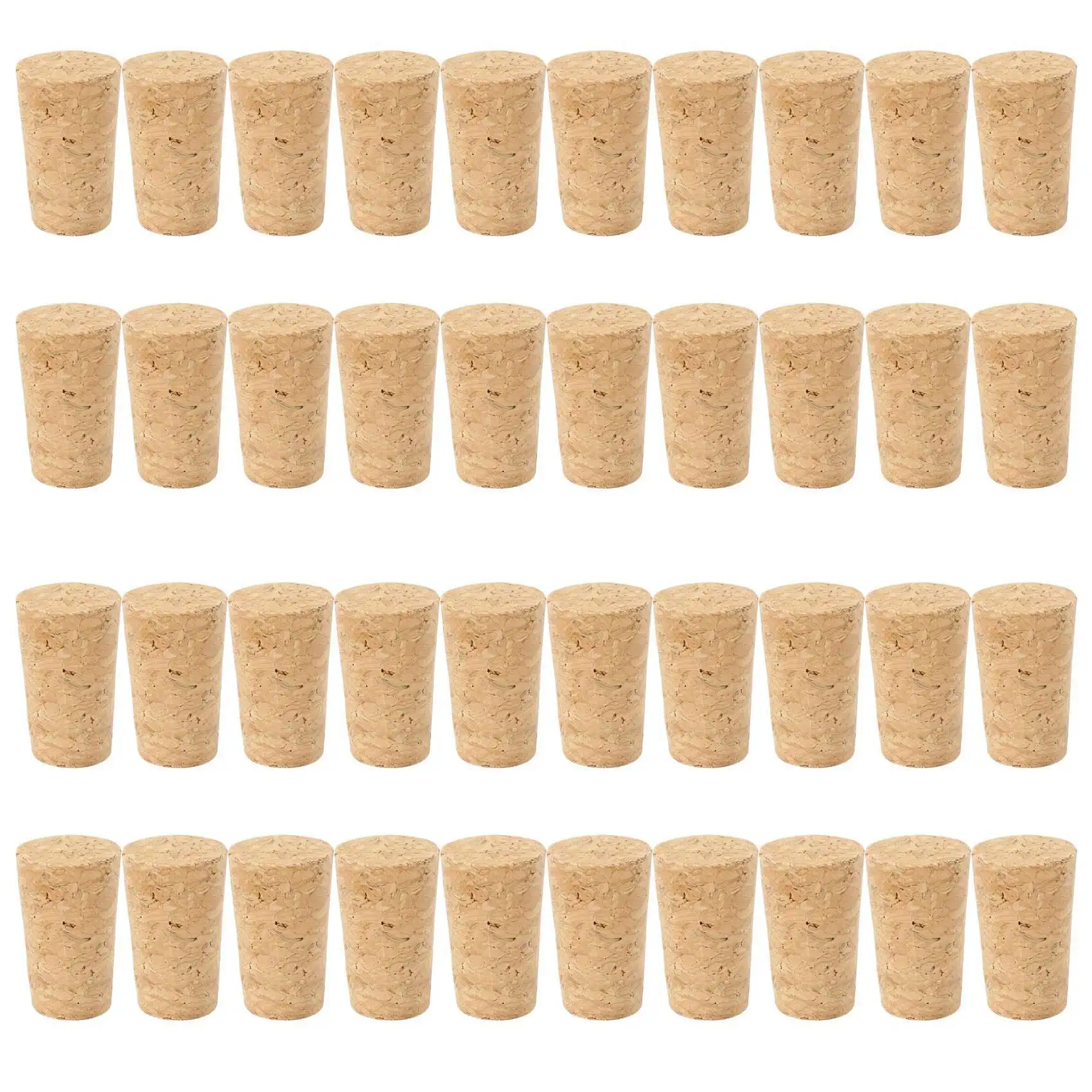 

40Pcs Natural Wood Corks Wine Stopper Wood Bottle Stopper Cone Type Wine Bottle Corks Plug Sealing Cap Beer Bottle Corks