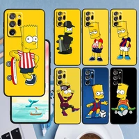 funny cartoon simpsons for samsung note 20 ultra 10 pro lite 9 8 f52 f42 f22 m21 m60s m62 m31 m12 m32 black tpu phone case