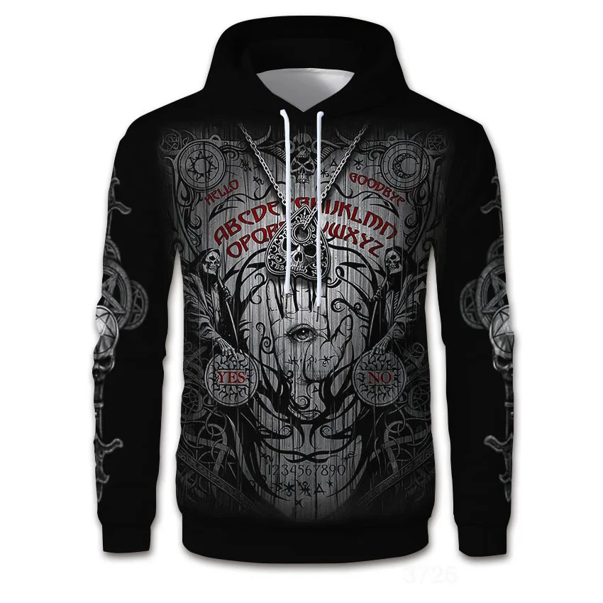 

Hip hop jogging sweatshirt Korean fashion punk sport coat pullover skeleton graphic Gothic long sleeve pullover Y2k jacket man