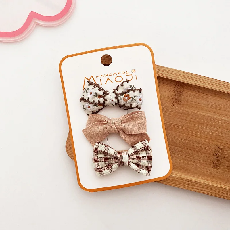 

3 шт./комплект, детские заколки для волос с бантом