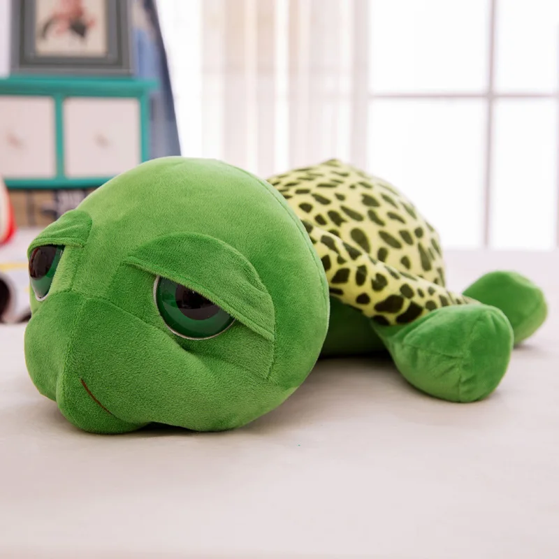 

Супер милая зеленая черепаха с большими глазами, плюшевая игрушка, мягкие животные, черепаха, игрушки, детская кукла, детский подарок, мягка...