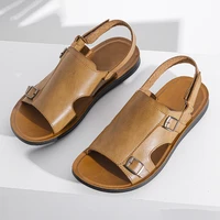 sandals for mens new design leather shoes for men casual anti skid and wear resistant men shoes sandals for men