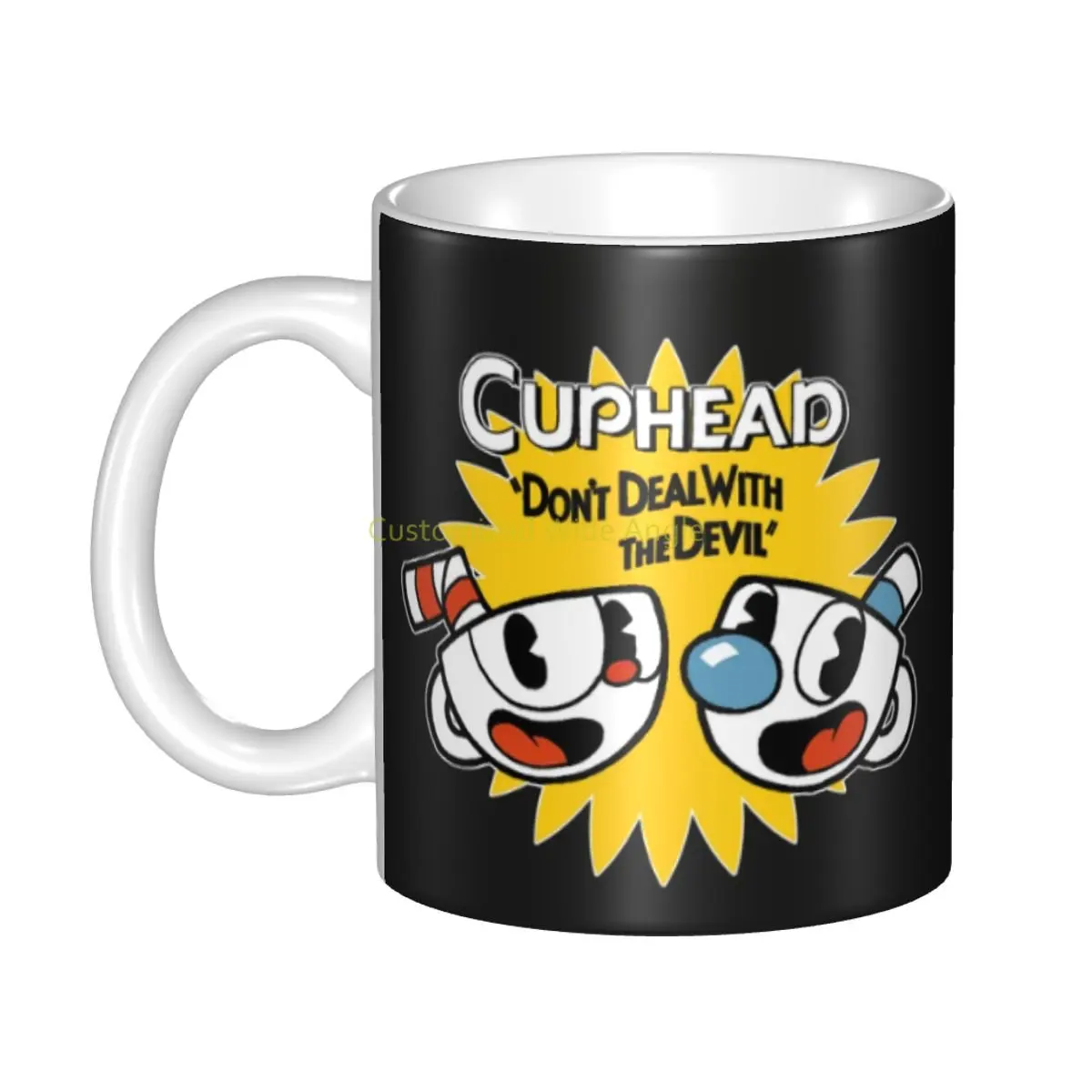 

Cuphead And Mugman Coffee Mugs DIY Custom Electronic Games Ceramic Milk Tea Mug Cup Men Women Outdoor Work Camping Cups