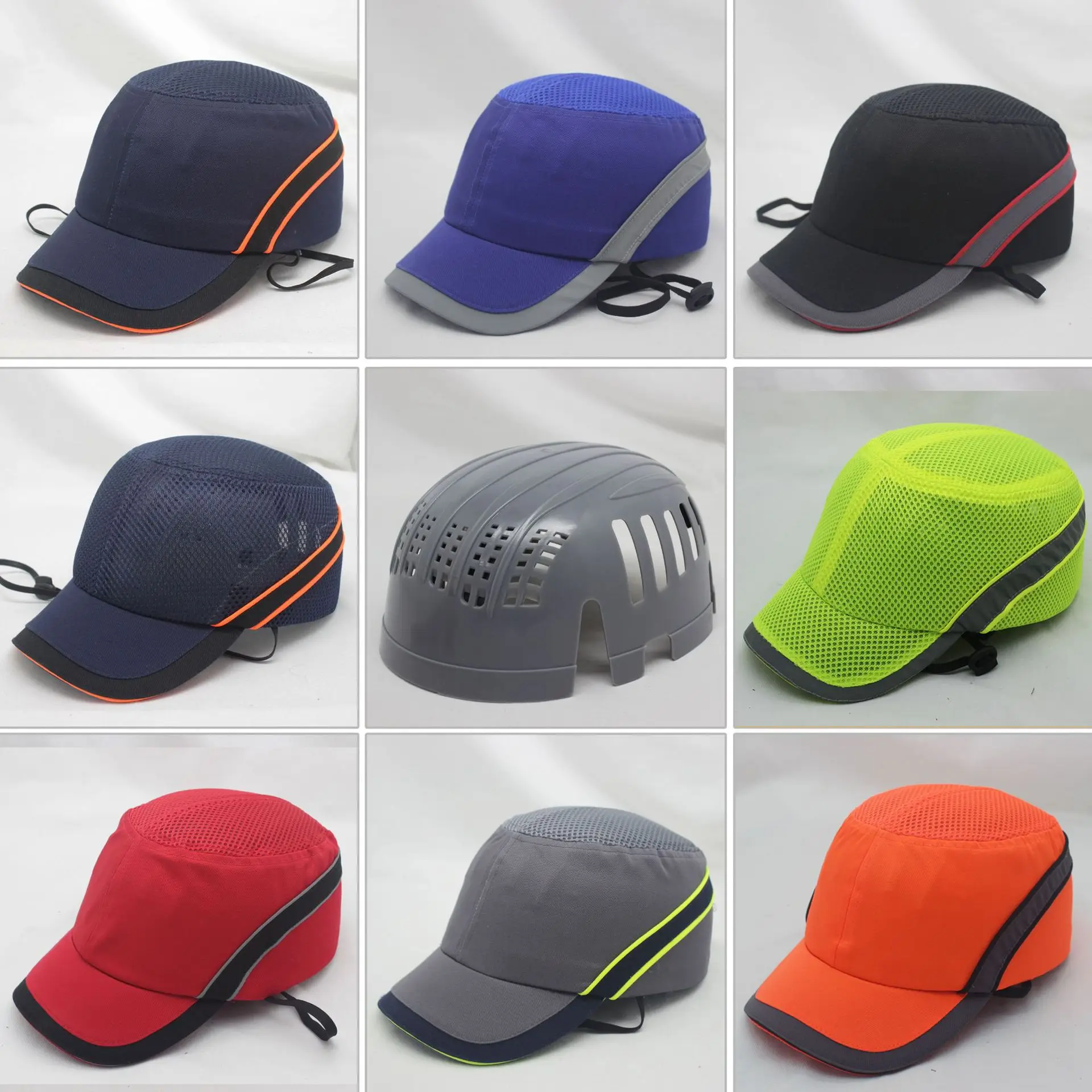 New Work Safety Bump Cap Hard Inner Shell Protective Helmet Baseball Hat Style For Work Factory Shop Carrying Head Protection