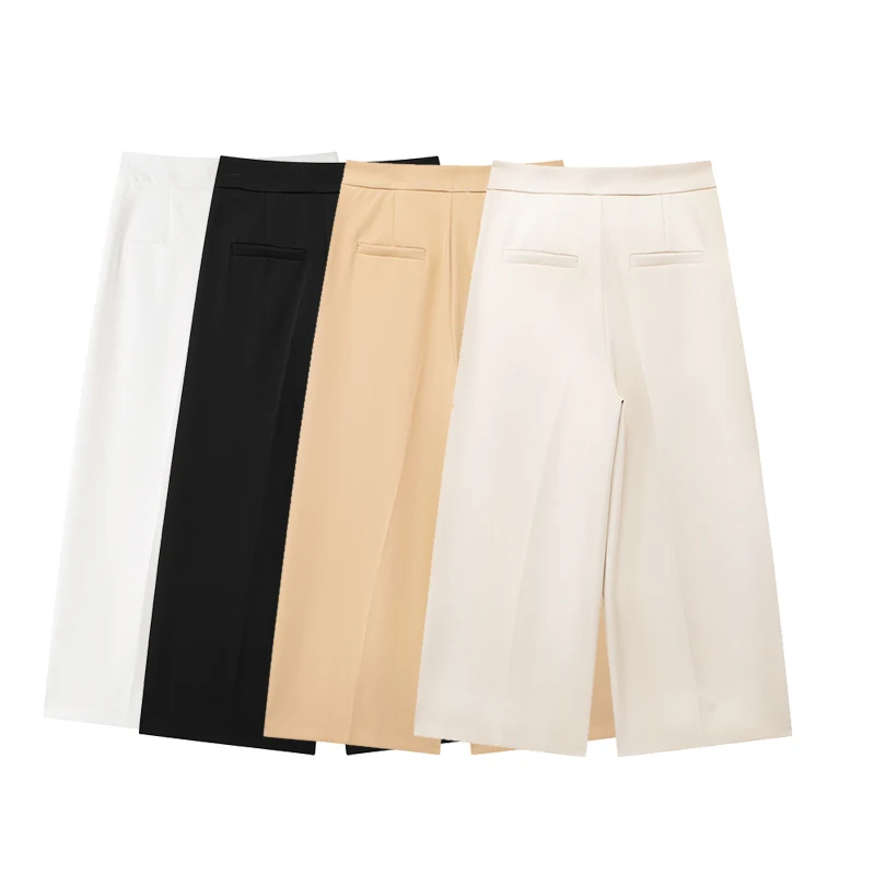 Женские винтажные длинные брюки Koekop с высокой эластичной талией модные