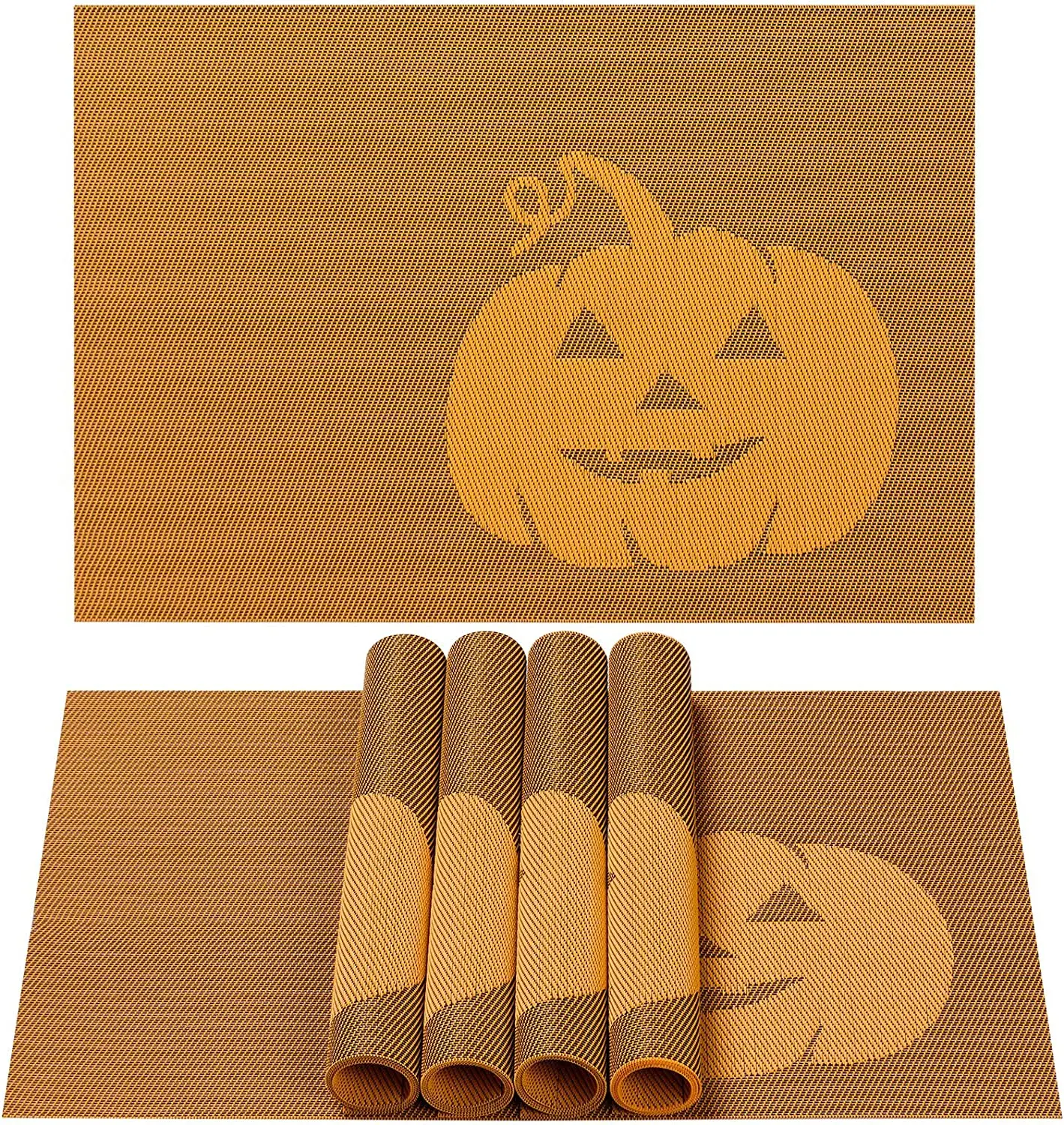 

Placemats Set of 4 for Dining Table Washable Woven Vinyl Non Slip Placemat Heat-Resistant Durable Table Mats for Dining