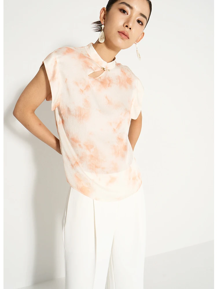 Женская блузка в стиле ретро с рисунком птичьего дерева Новая китайская рубашка