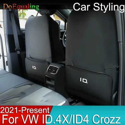 Для Volkswagen VW ID.4X ID.3 ID.6 ID.4 Crozz 2023 коврик для защиты от ударов заднего сиденья автомобиля аксессуары для интерьера защитные молдинги 2022