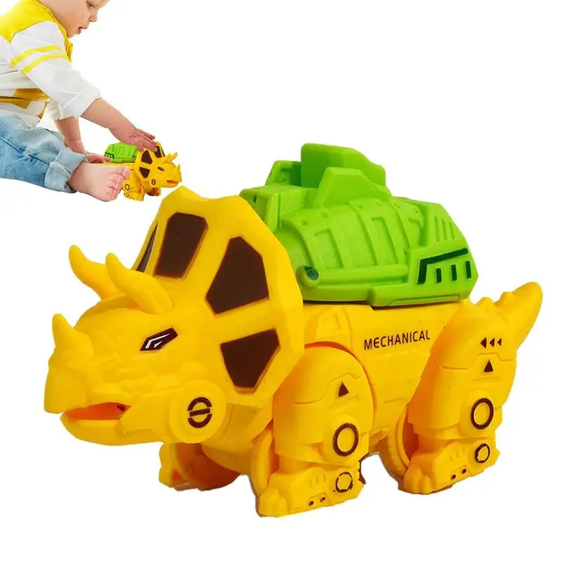 

Popular Dinosaur Model Diecast Car Cartoon Creative New Press And Slide Skateboard Toys Children's Day Gift Fun Cognitive Props