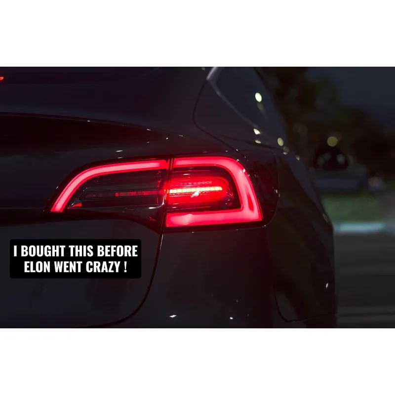 Забавная наклейка на бампер Tesla Owners мне бабусь это перед Илон Вентом Crazy Elon Musk Regret