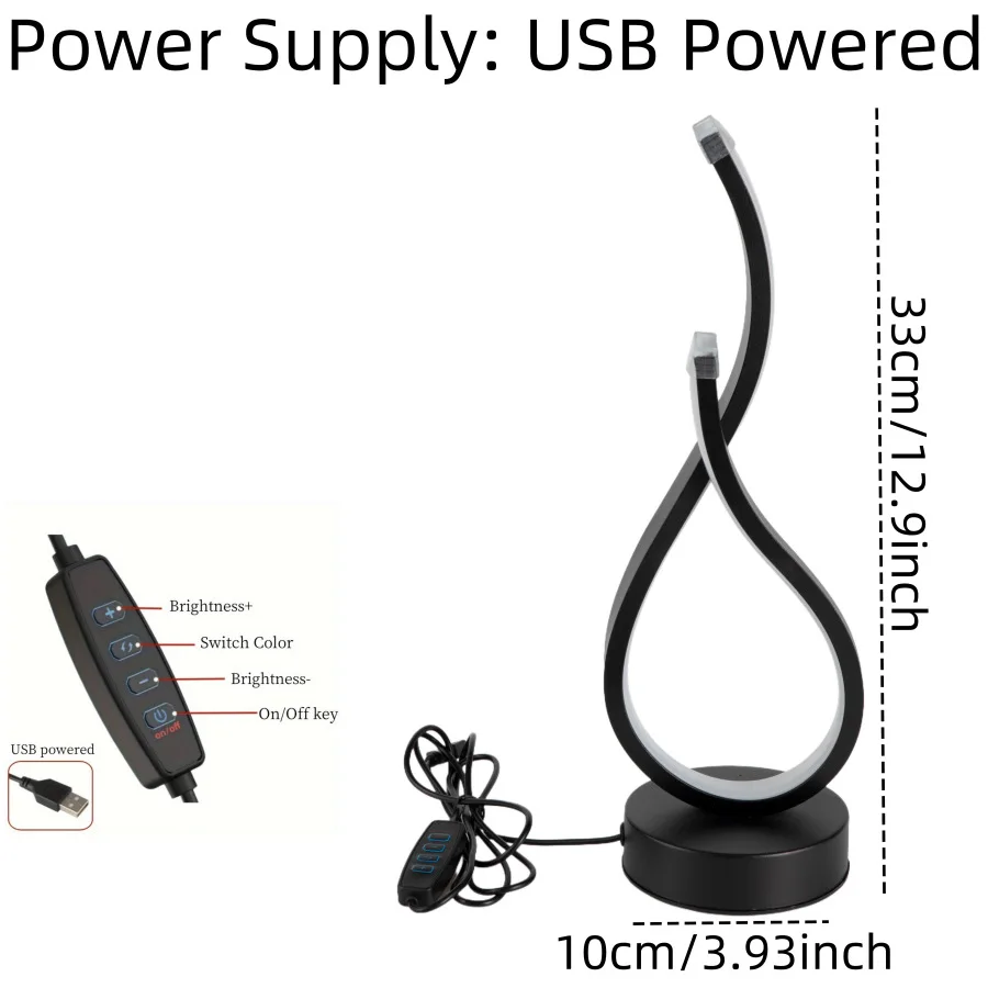 Фото Светодиодная настольная лампа с питанием от USB, креативный ночник, современная настольная лампа для ресторана, KTV, кофейни, бара, киберспортивной комнаты, декоративная. №3