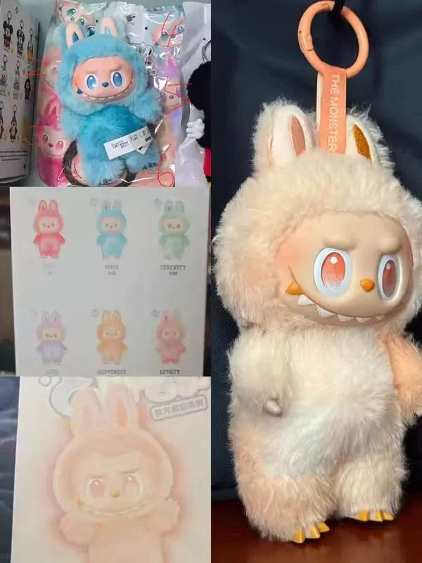 Фото Новый оригинальный Labubu V3 The Monsters Big Into Energy Series виниловый плюшевый кулон слепая коробка лицо кукла фигурка брелок подарок №3