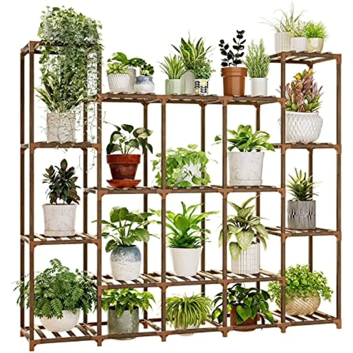 

Полки Bamworld большого размера для комнатных и уличных растений, вместительные, из высококачественного дерева, подходят для балкона, двора и с...