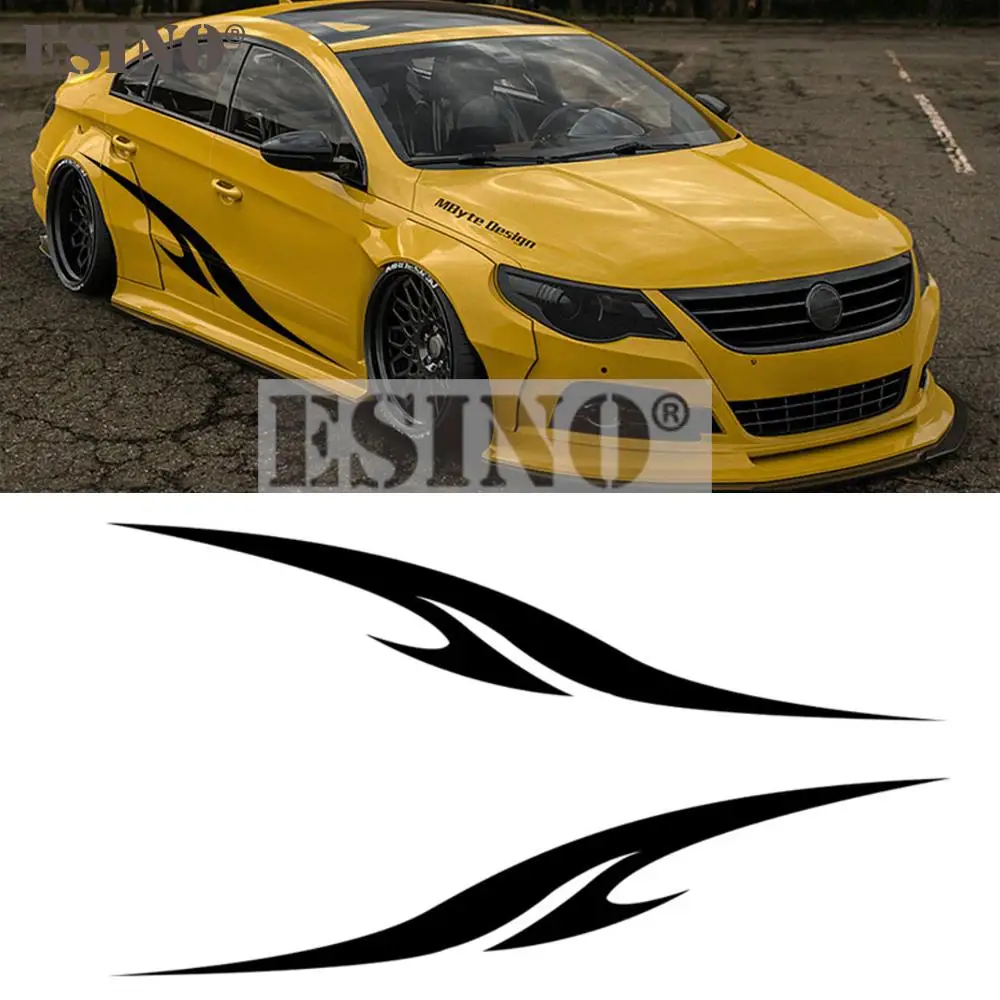 

2 x Автомобильный Стайлинг гоночный Спорт ПВХ наклейки Авто Виниловая боковая юбка Наклейки Забавный стильный графический автомобиль «сделай сам» Стайлинг автомобильные аксессуары