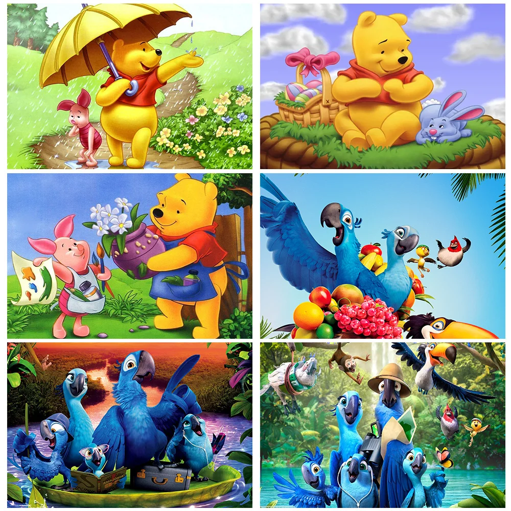 

Алмазная живопись Disney Rio 5D «сделай сам», мультяшная вышивка Винни-Пух, мозаика, вышивка крестиком, домашний декор, подарок