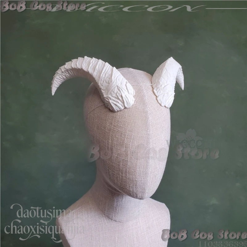 Фото Аниме-игра BG3: Рога тиэльфинга для косплея демона, меховые 3D-аксессуары из полимолочной кислоты, головной убор для косплея животных №2