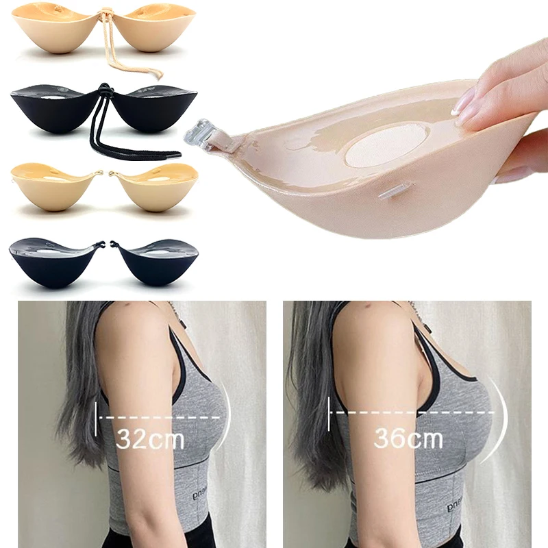 Strapless Bras Sticky Bra for Women Push Up Invisible Lifting Reusable Bra Adhesive Bra Backless for Large Breasts