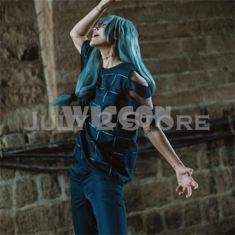 Mahito Cosplay Costumes Anime Wig Top Pants Suit Halloween Costume for Men Carnival Party Role Play Wigs Props