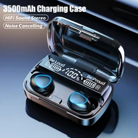 m10 new tws 3500mah charging box true wireless earbuds fone bluetooth sport waterproof headphones noise cancelling 9d super pods