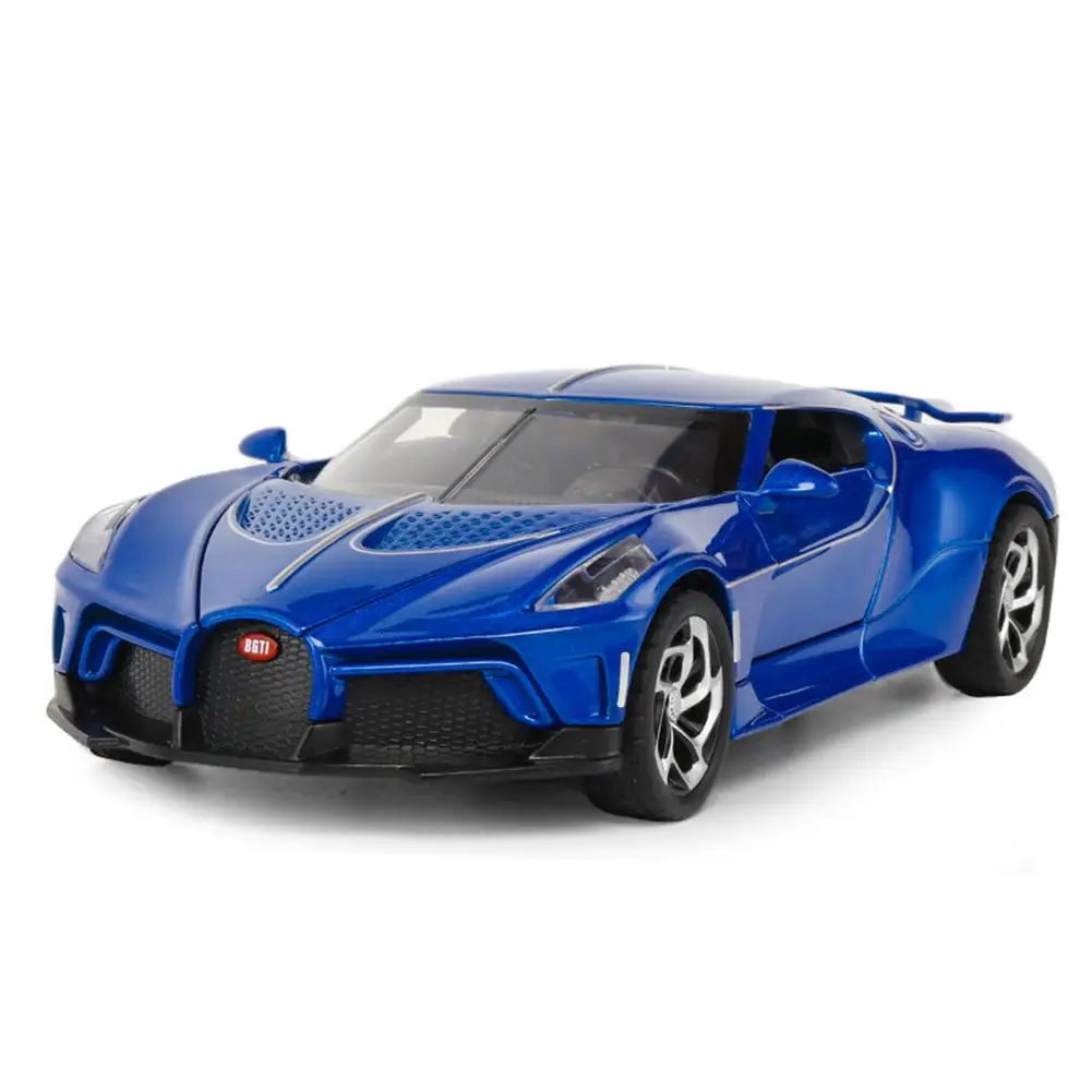 

Alloy Simulation 1:24 Night Sound Sports Car Model Sound Lights Children Pull-back Toy Home Office Decoration Collection