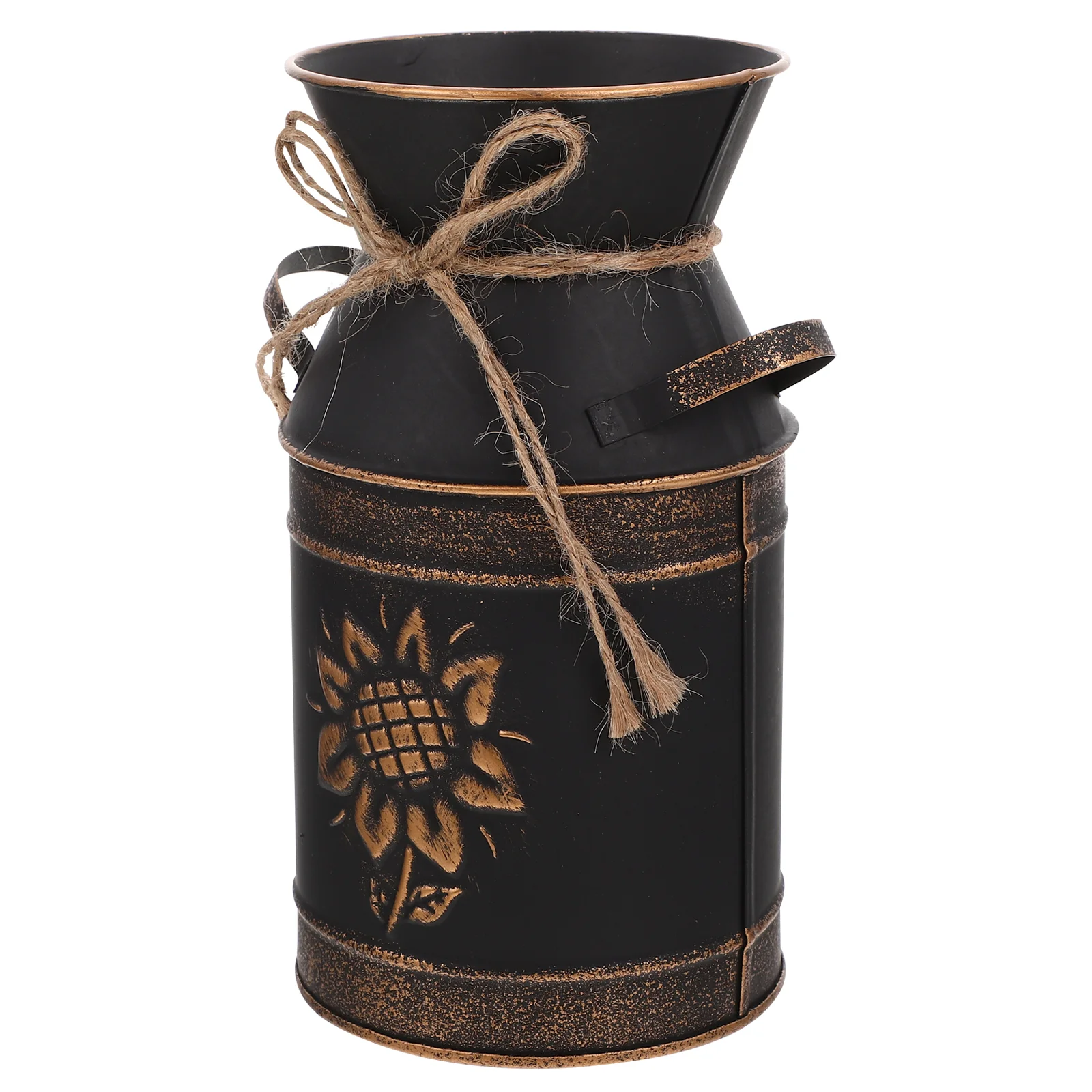 

Retro Flower Bucket with Handle Chic Flowerpot Metal Bucket for Flower Arrangement
