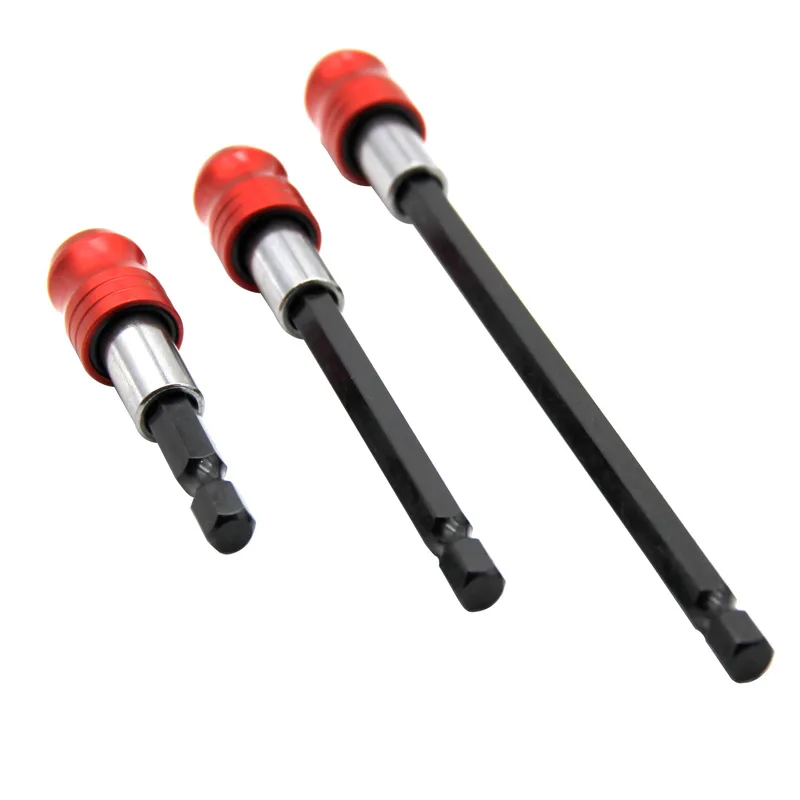 

3/4pcs 1/4 Inch Hex Shank Quick Release Screwdriver Magnetic Bit Holder with Adjustable Collar Extension Bar 60mm 100mm 150mm